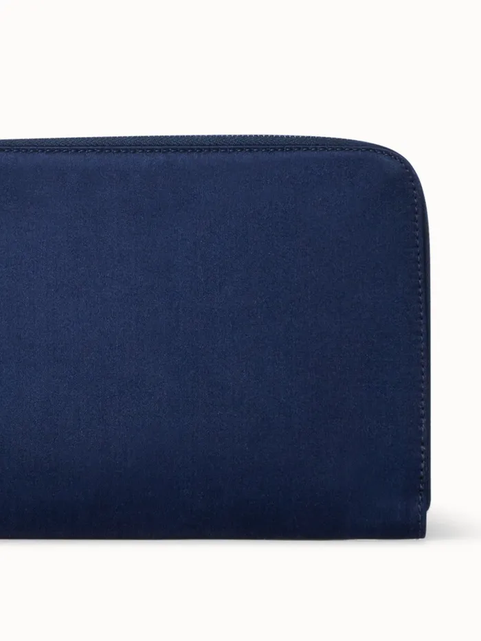 Tassel Pouch In Satin Fabric Denim Women Akris Clutches