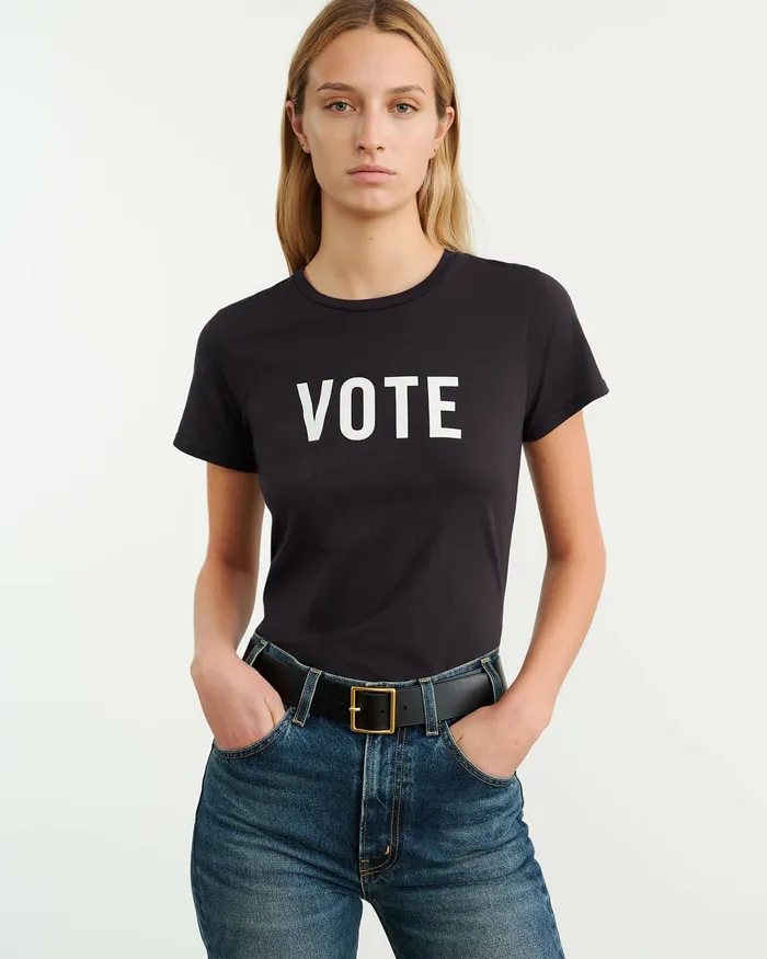 Tees VOTE TEE Washed Black Nili Lotan Women