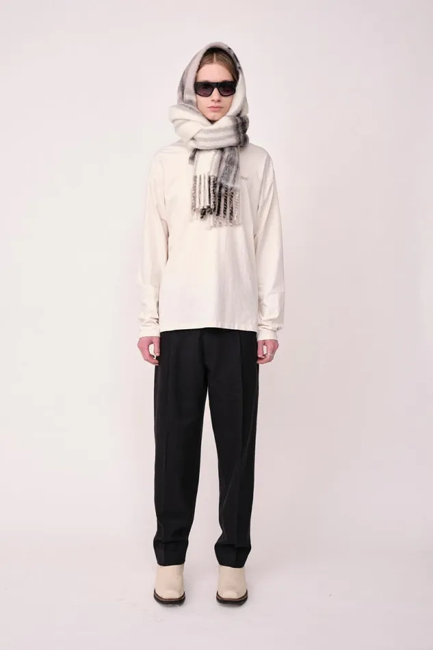 The Staff Tee LS Embroidery M 8211 Snow White Men Won Hundred Tshirts and Tops