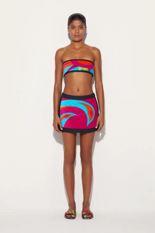 Tops And Shirts Women PUCCI CigniPrint Cotton Bandeau
