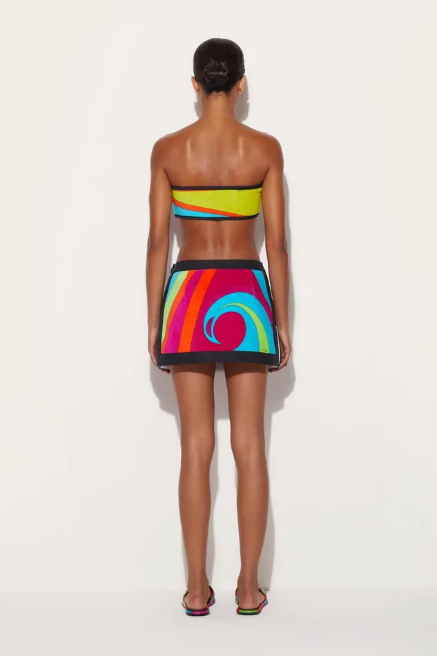 Tops And Shirts Women PUCCI CigniPrint Cotton Bandeau