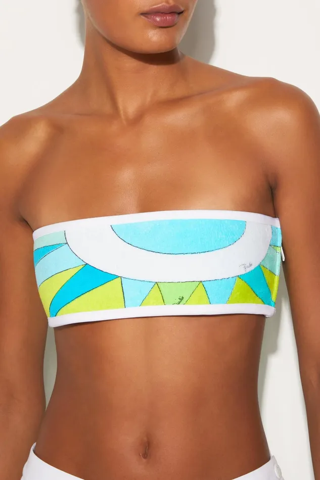 Tops And Shirts Women PUCCI CigniPrint Cotton Bandeau