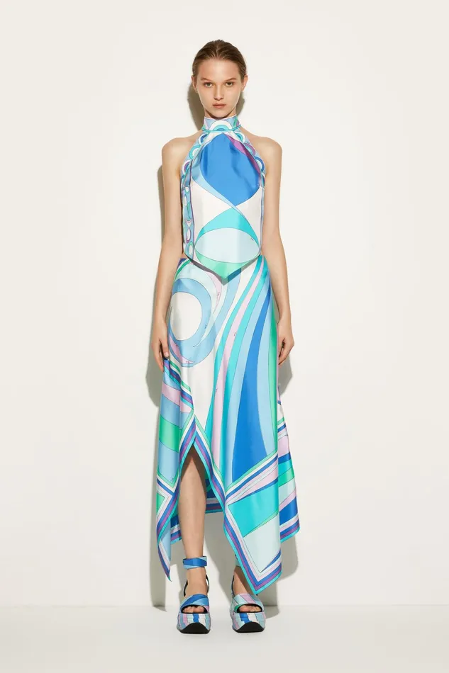 Tops And Shirts Women PUCCI PesciPrint SilkTwill Top