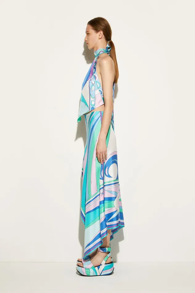 Tops And Shirts Women PUCCI PesciPrint SilkTwill Top