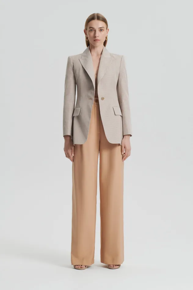 Trousers PLEAT DRAPE LEG TROUSER CAMEL 8211 Scanlan Theodore Women