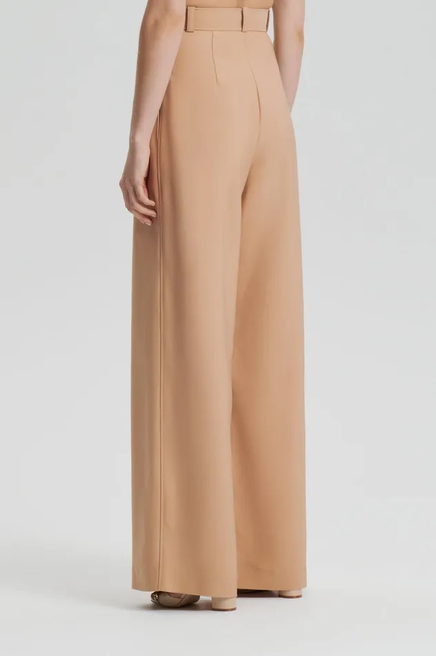 Trousers PLEAT DRAPE LEG TROUSER CAMEL 8211 Scanlan Theodore Women Trousers PLEAT DRAPE LEG TROUSER CAMEL 8211 Scanlan Theodore Women