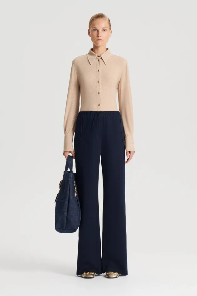 Trousers Scanlan Theodore Women POCKET CARGO NAVY