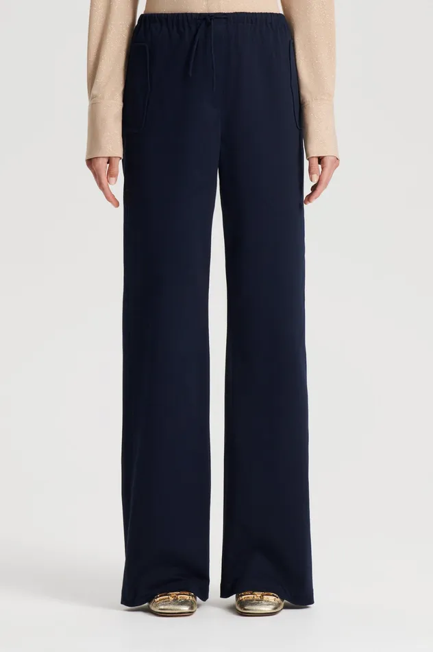 Trousers Scanlan Theodore Women POCKET CARGO NAVY