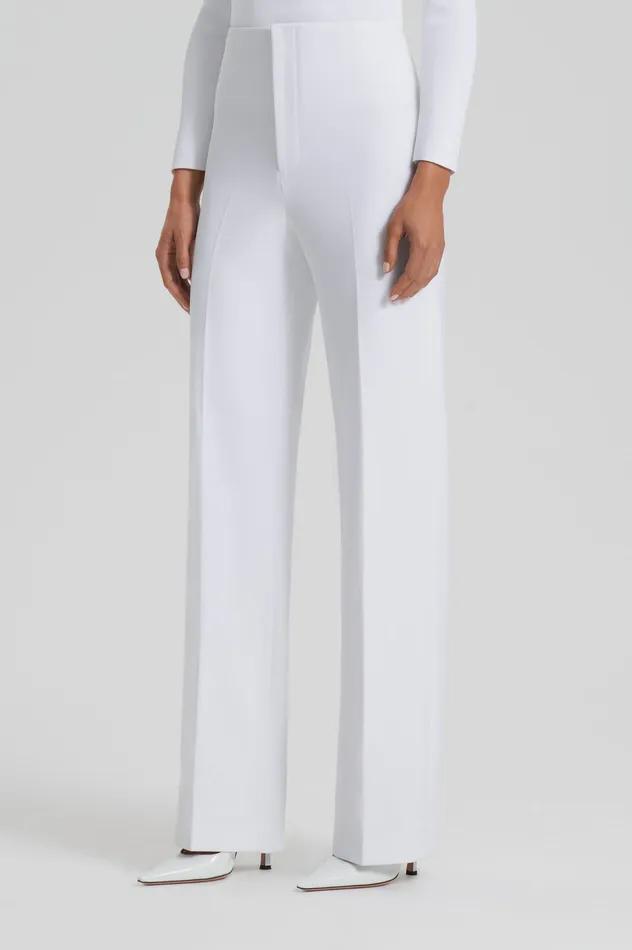 Trousers Scanlan Theodore Women TAILORED CREPE TROUSER WHITE Trousers Scanlan Theodore Women TAILORED CREPE TROUSER WHITE