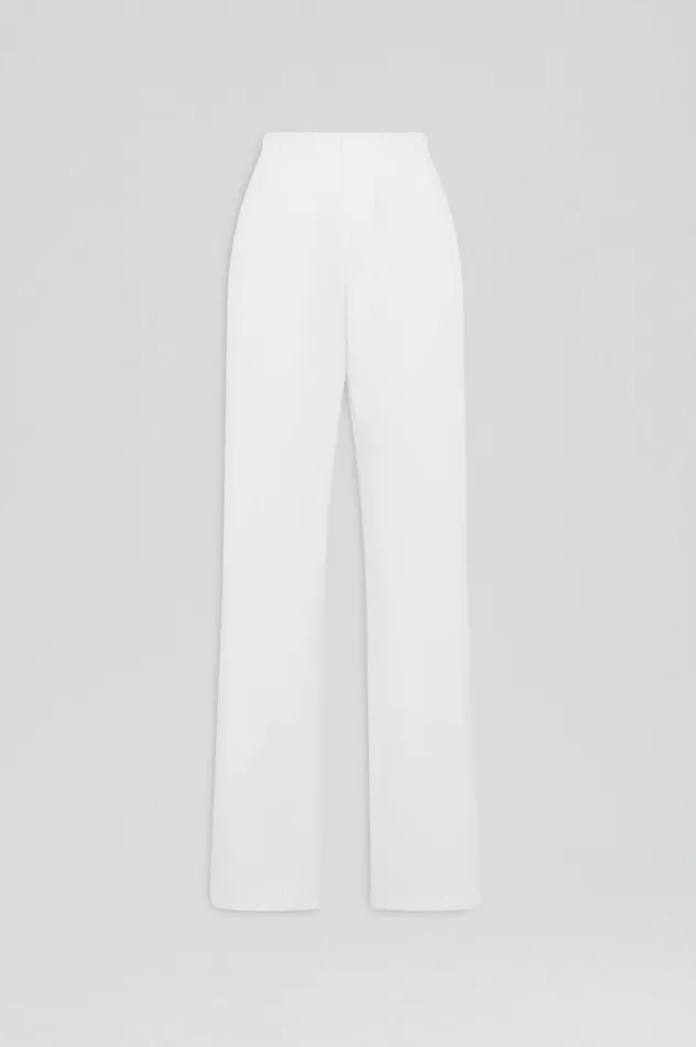 Trousers Scanlan Theodore Women TAILORED CREPE TROUSER WHITE Trousers Scanlan Theodore Women TAILORED CREPE TROUSER WHITE