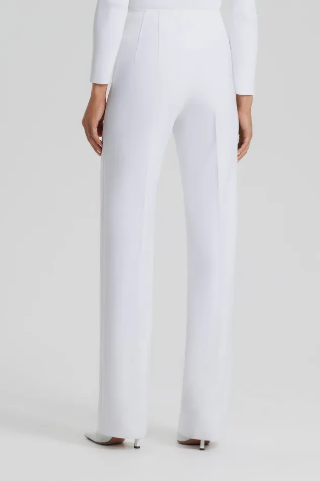 Trousers Scanlan Theodore Women TAILORED CREPE TROUSER WHITE Trousers Scanlan Theodore Women TAILORED CREPE TROUSER WHITE