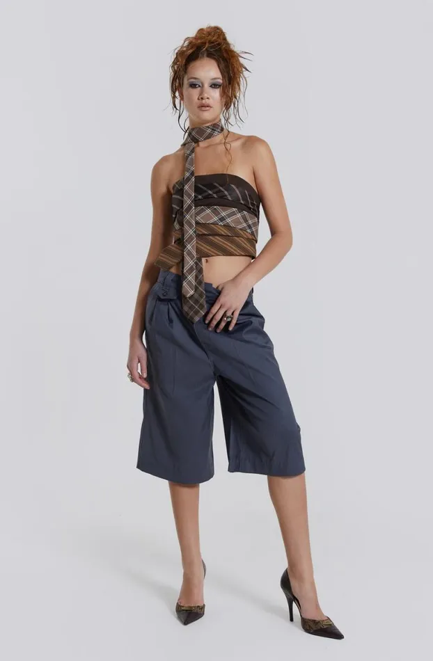 Trousers Women Jaded London Coltraine Tailored Wide Leg Shorts