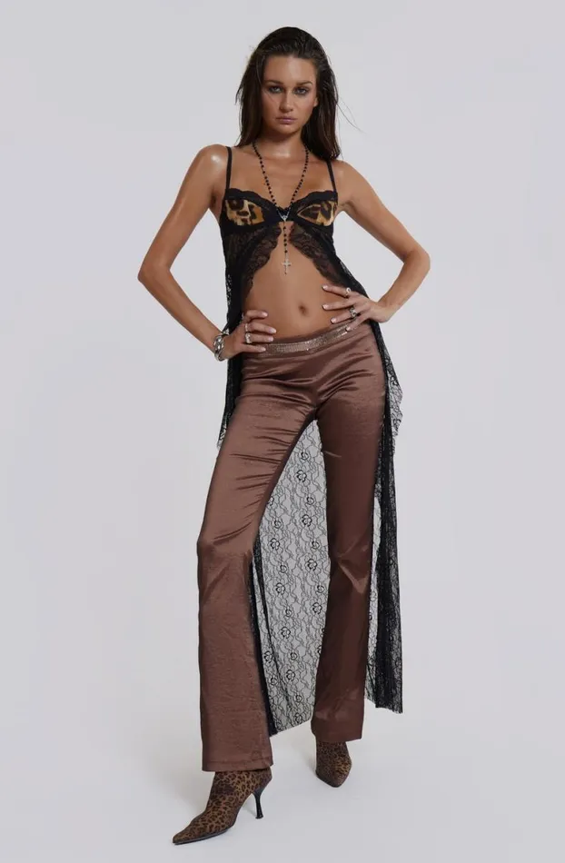 Trousers Women Jaded London Santino Taffeta Trousers
