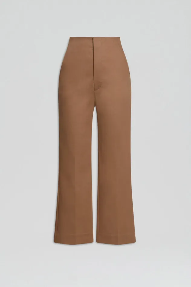 Trousers Women MERCERISED COTTON TROUSER CAMEL Scanlan Theodore Trousers Women MERCERISED COTTON TROUSER CAMEL Scanlan Theodore