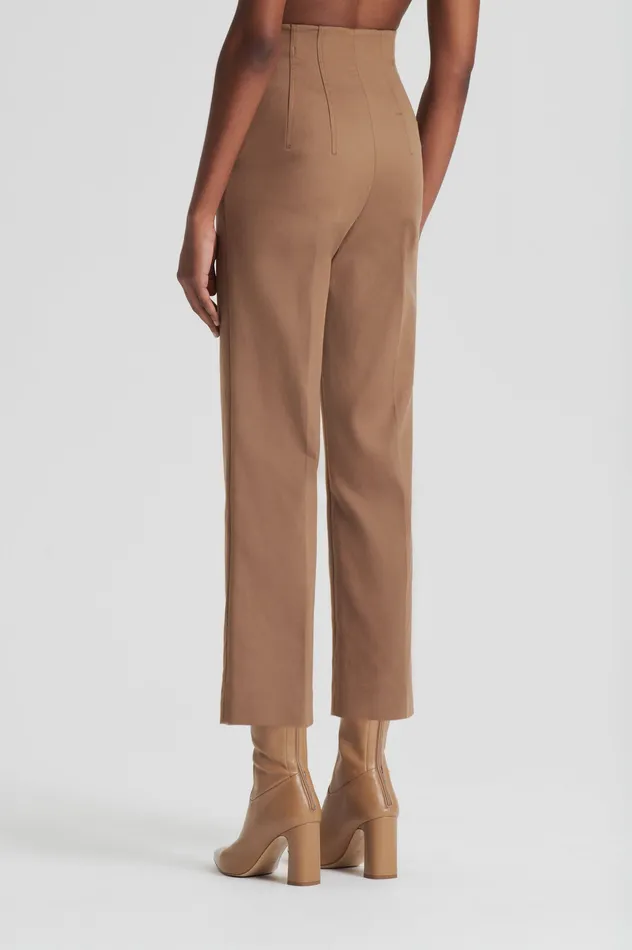 Trousers Women MERCERISED COTTON TROUSER CAMEL Scanlan Theodore Trousers Women MERCERISED COTTON TROUSER CAMEL Scanlan Theodore