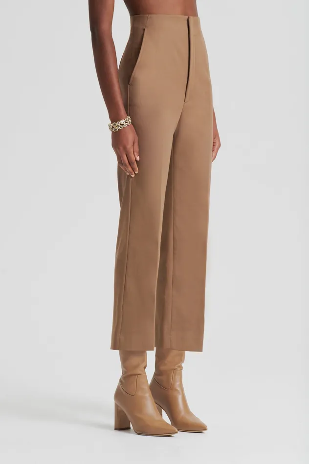 Trousers Women MERCERISED COTTON TROUSER CAMEL Scanlan Theodore Trousers Women MERCERISED COTTON TROUSER CAMEL Scanlan Theodore