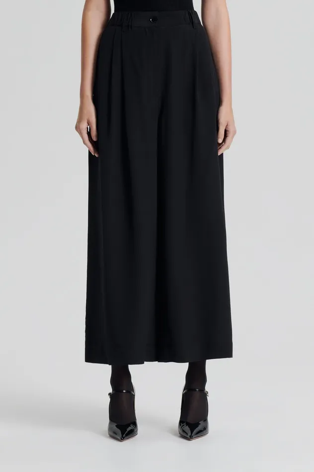 Trousers Women SILK CROPPED TROUSER BLACK Scanlan Theodore Trousers Women SILK CROPPED TROUSER BLACK Scanlan Theodore