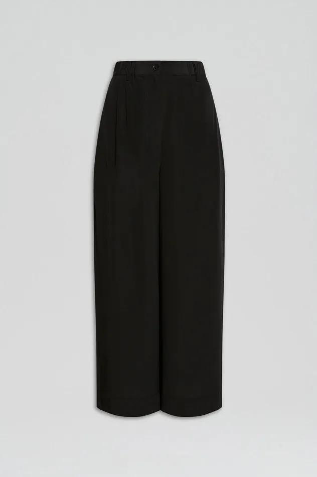 Trousers Women SILK CROPPED TROUSER BLACK Scanlan Theodore Trousers Women SILK CROPPED TROUSER BLACK Scanlan Theodore