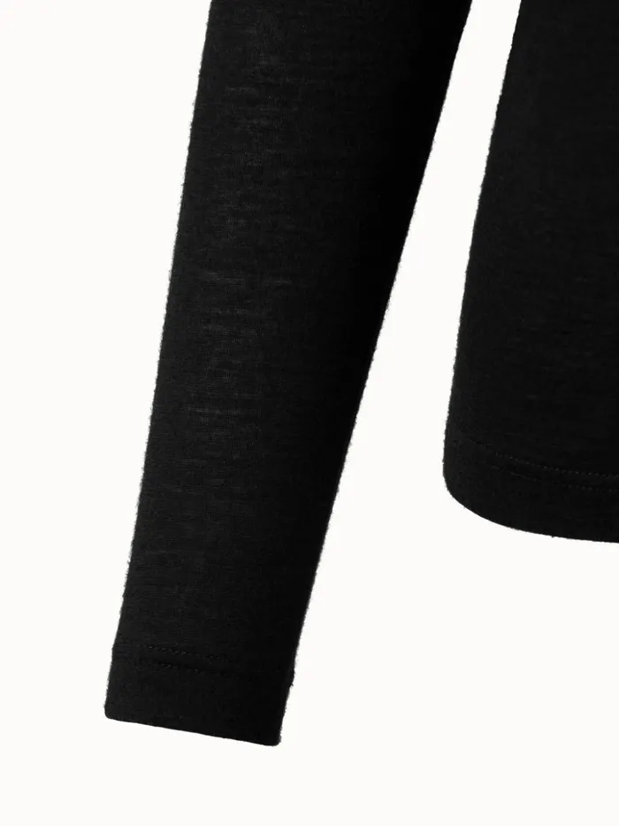 Turtleneck Shirt From Cashmere Silk Black Women Akris Tops
