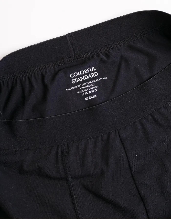 Underwear Classic Organic Boxer Briefs 8211 Deep Black Colorfulstandard Men