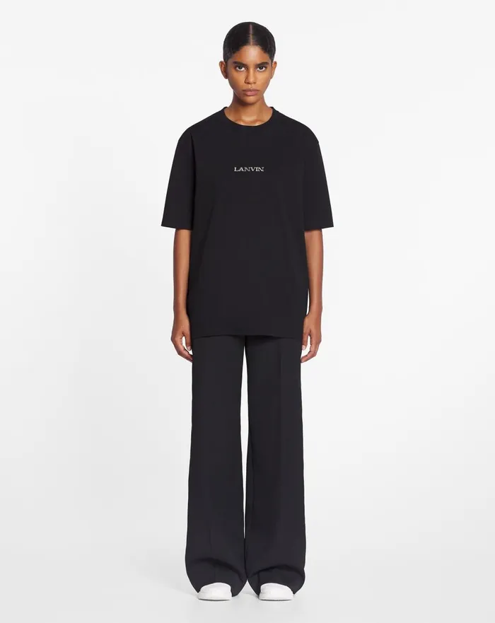 Unisex Lanvin Logo Classic Tshirt Black Women Lanvin TShirts and Sweatshirts Unisex Lanvin Logo Classic Tshirt Black Women Lanvin TShirts and Sweatshirts