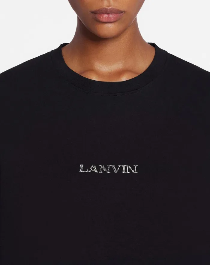 Unisex Lanvin Logo Classic Tshirt Black Women Lanvin TShirts and Sweatshirts Unisex Lanvin Logo Classic Tshirt Black Women Lanvin TShirts and Sweatshirts
