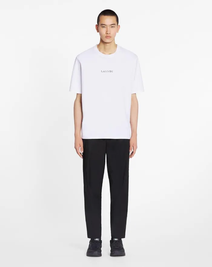 Unisex Lanvin Logo Classic Tshirt Optic White Women Lanvin TShirts and Sweatshirts Unisex Lanvin Logo Classic Tshirt Optic White Women Lanvin TShirts and Sweatshirts