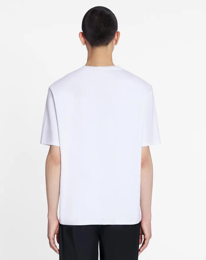 Unisex Lanvin Logo Classic Tshirt Optic White Women Lanvin TShirts and Sweatshirts Unisex Lanvin Logo Classic Tshirt Optic White Women Lanvin TShirts and Sweatshirts