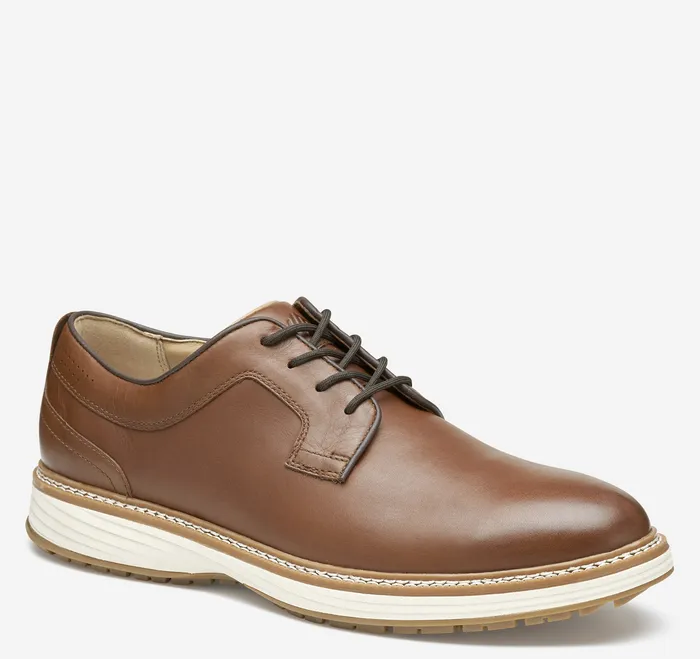 Upton GL1 Luxe Hybrid Tan Waterproof Full Grain Men LaceUps Johnston and Murphy