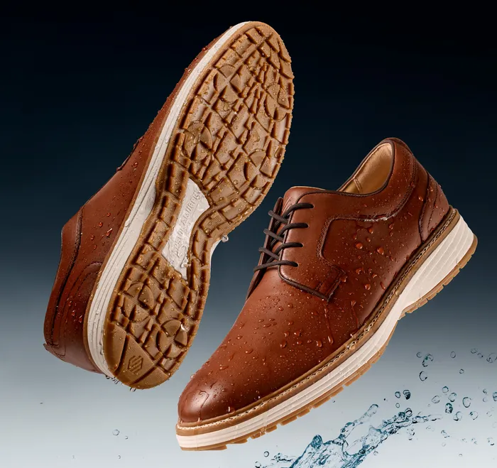 Upton GL1 Luxe Hybrid Tan Waterproof Full Grain Men LaceUps Johnston and Murphy