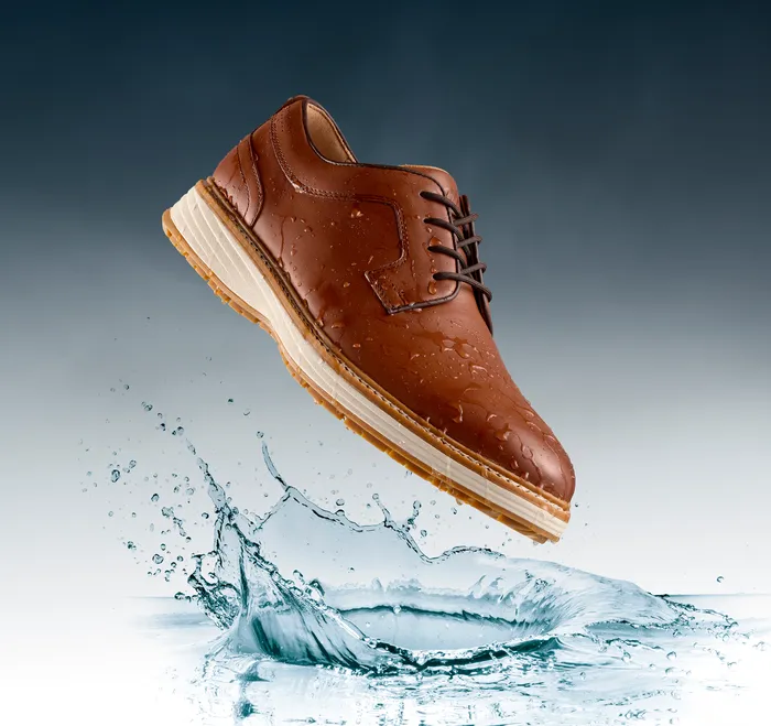 Upton GL1 Luxe Hybrid Tan Waterproof Full Grain Men LaceUps Johnston and Murphy