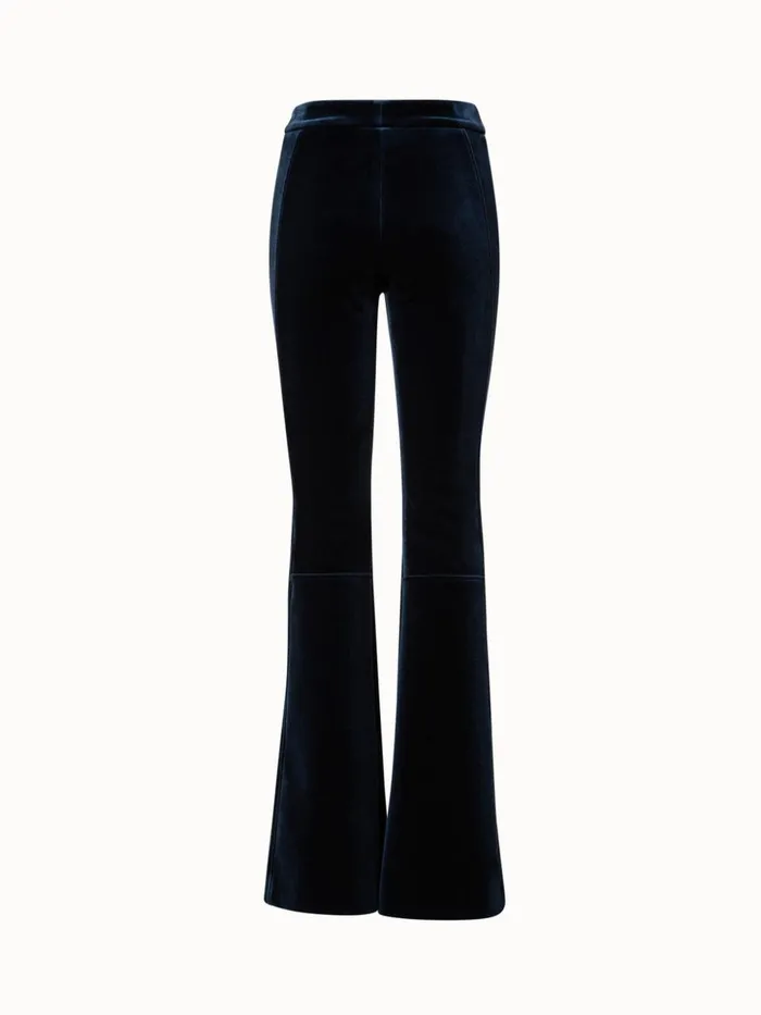 Velvet Neoprene Bootcut Pants Navy Women Akris Pants