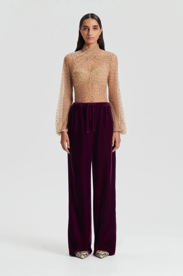 VELVET TROUSER MULBERRY Trousers Scanlan Theodore Women