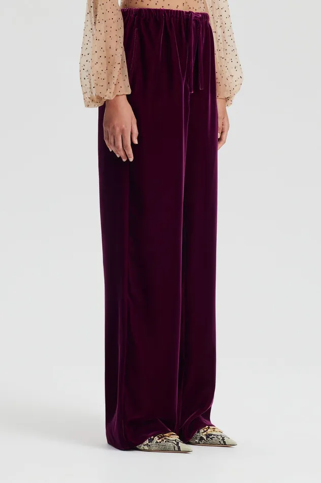VELVET TROUSER MULBERRY Trousers Scanlan Theodore Women VELVET TROUSER MULBERRY Trousers Scanlan Theodore Women
