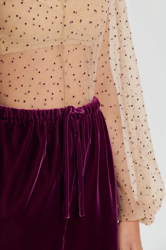 VELVET TROUSER MULBERRY Trousers Scanlan Theodore Women VELVET TROUSER MULBERRY Trousers Scanlan Theodore Women