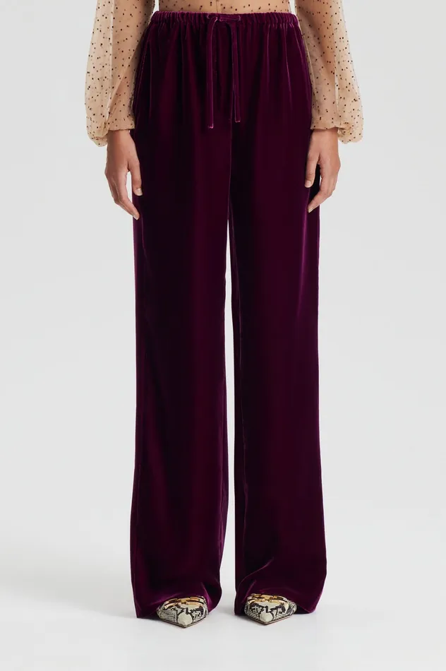VELVET TROUSER MULBERRY Trousers Scanlan Theodore Women VELVET TROUSER MULBERRY Trousers Scanlan Theodore Women