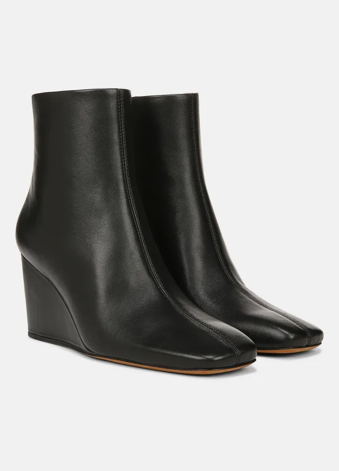 Vince Boots Women Andy Leather Ankle Boot Black