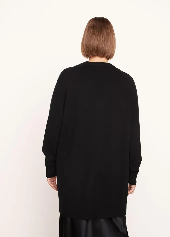 Vince Extended Sizes Women Raglan Sleeve Cardigan Black