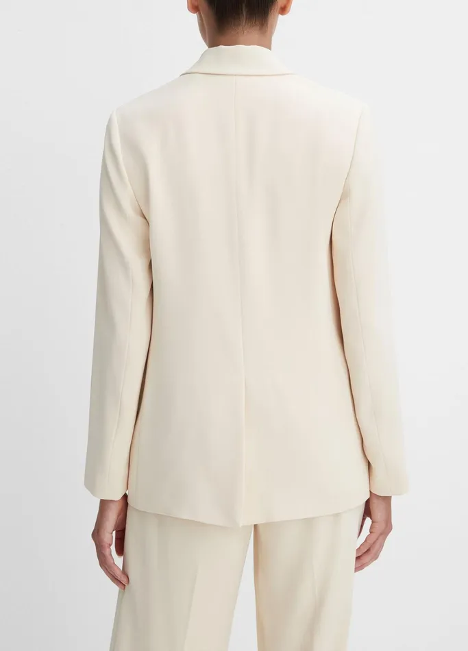 Vince Jackets and Outerwear Women Crepe DoubleBreasted Blazer Birch