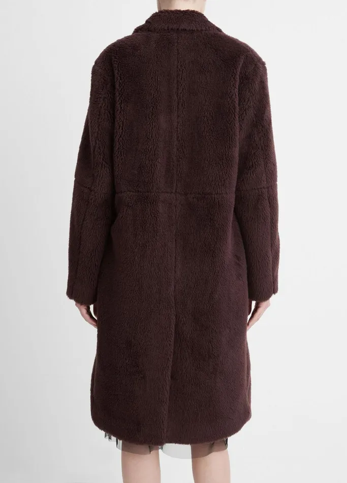 Vince Jackets and Outerwear Women FauxShearling Coat Black Fig