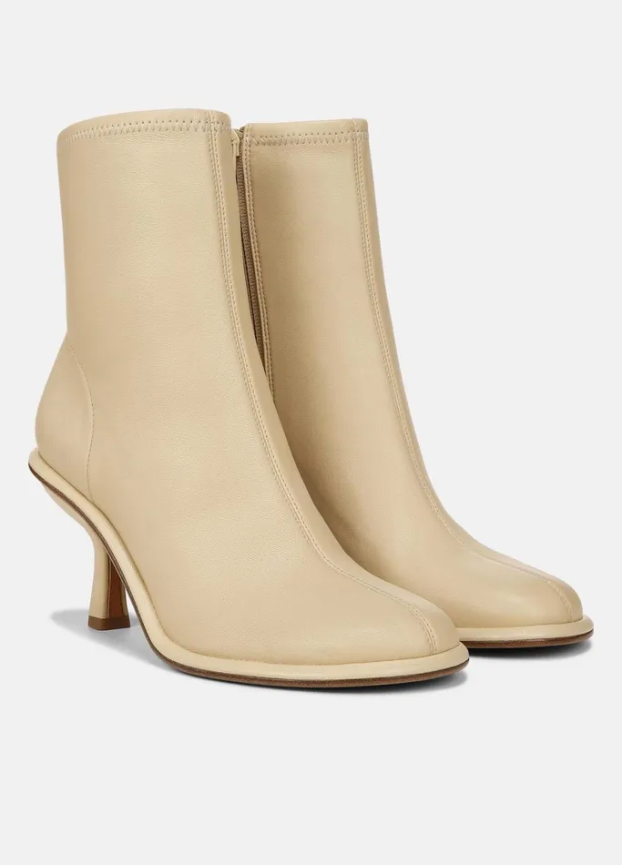 Vince Loafers and Mules Women Freya Leather Ankle Boot Macadamia Beige