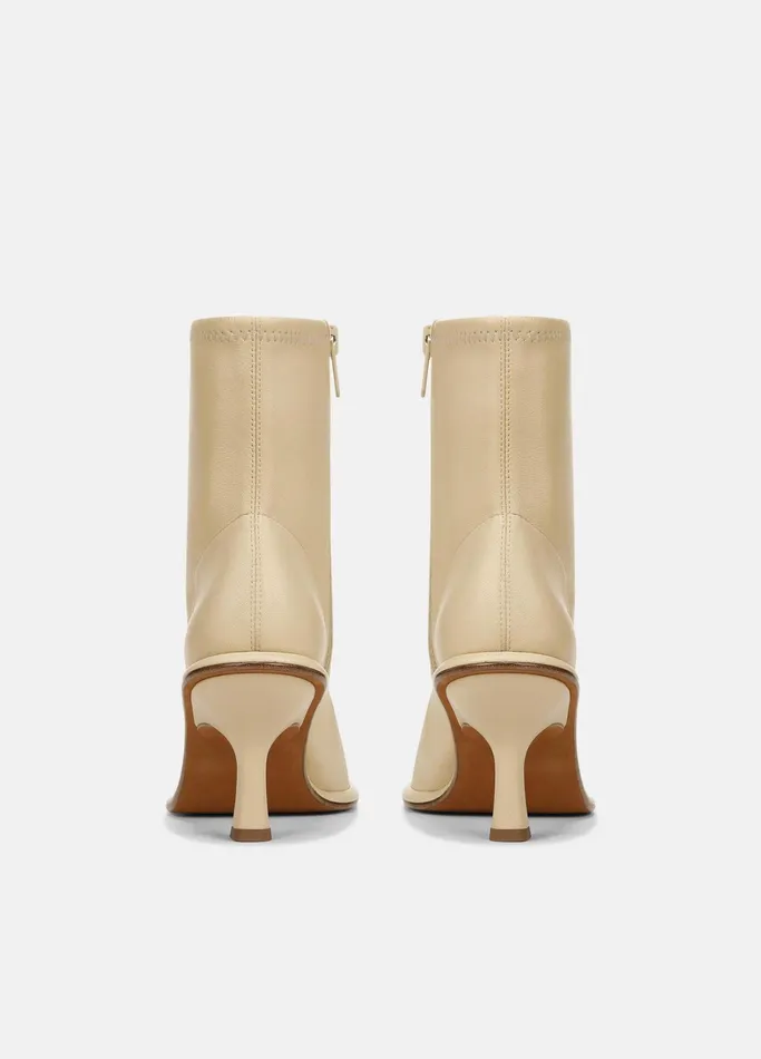 Vince Loafers and Mules Women Freya Leather Ankle Boot Macadamia Beige