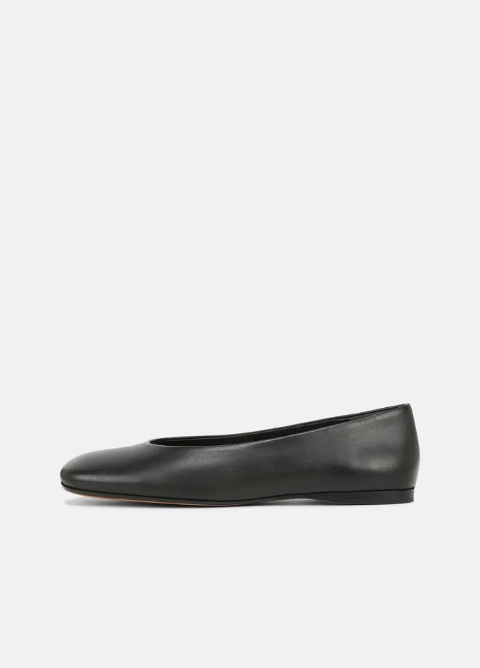 Vince Loafers and Mules Women Leah Leather Flat Black