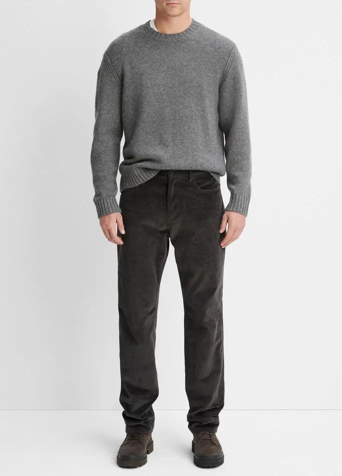 Vince Pants and Shorts Men Wide Wale Corduroy Pant Dark Anchor Grey