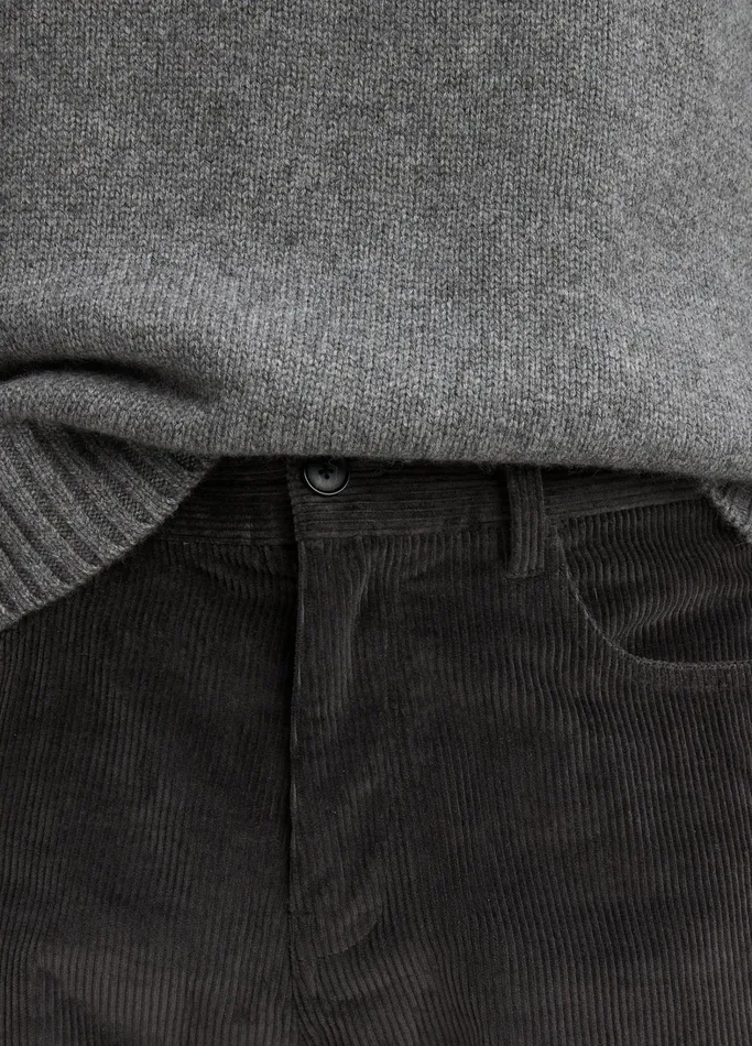 Vince Pants and Shorts Men Wide Wale Corduroy Pant Dark Anchor Grey