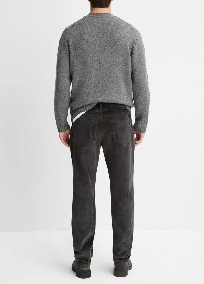Vince Pants and Shorts Men Wide Wale Corduroy Pant Dark Anchor Grey