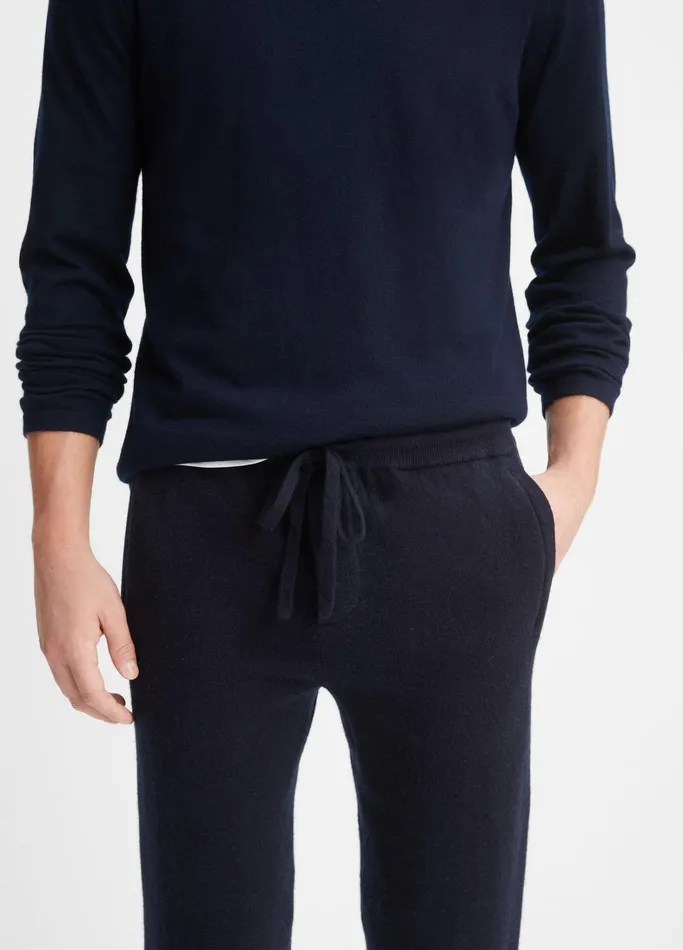Vince Pants and Shorts Men Wool Cashmere Jogger Coastal Blue