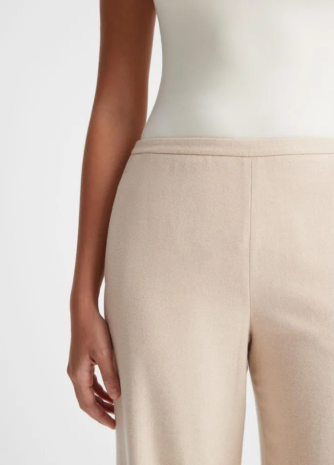 Vince Pants and Shorts Women Brushed Flannel WideLeg Pant Oat Milk