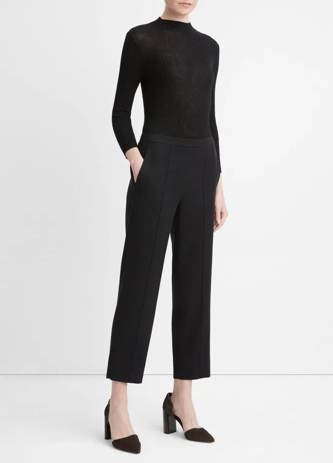 Vince Pants and Shorts Women Brushed MidRise Easy PullOn Pant Black