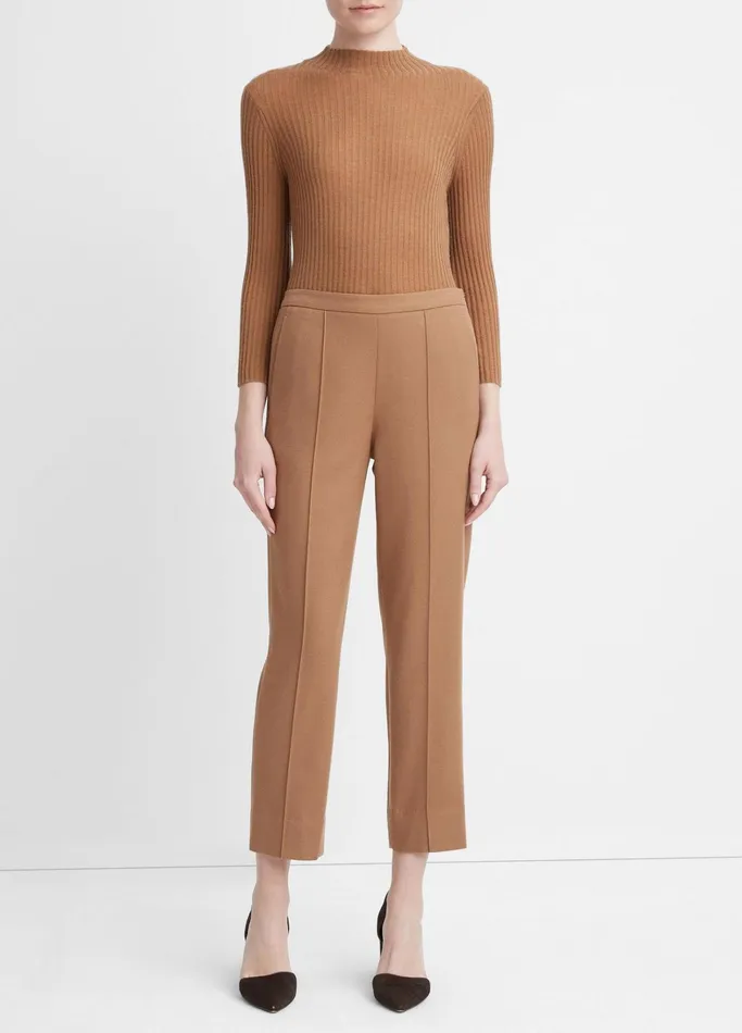 Vince Pants and Shorts Women Brushed MidRise Easy PullOn Pant Dark Beech